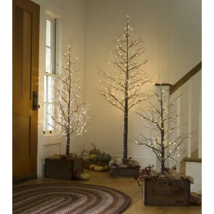 Indoor/Outdoor Snowy Lighted Tree with 96 Lights, 6'H,2phl002