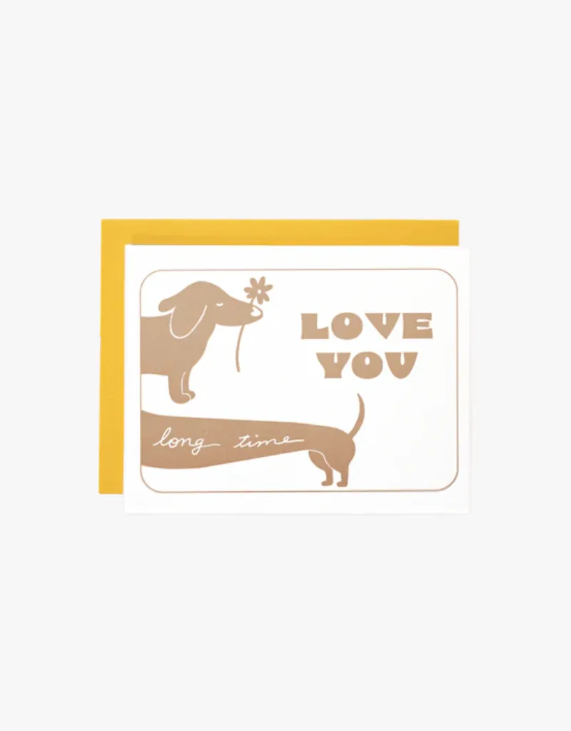 Ink Paper Crafts Love You Long Time Greeting Card