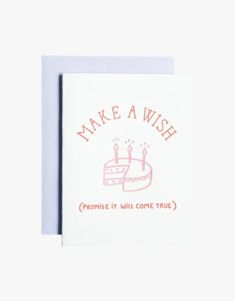 Ink Paper Crafts Make A Wish Greeting Card