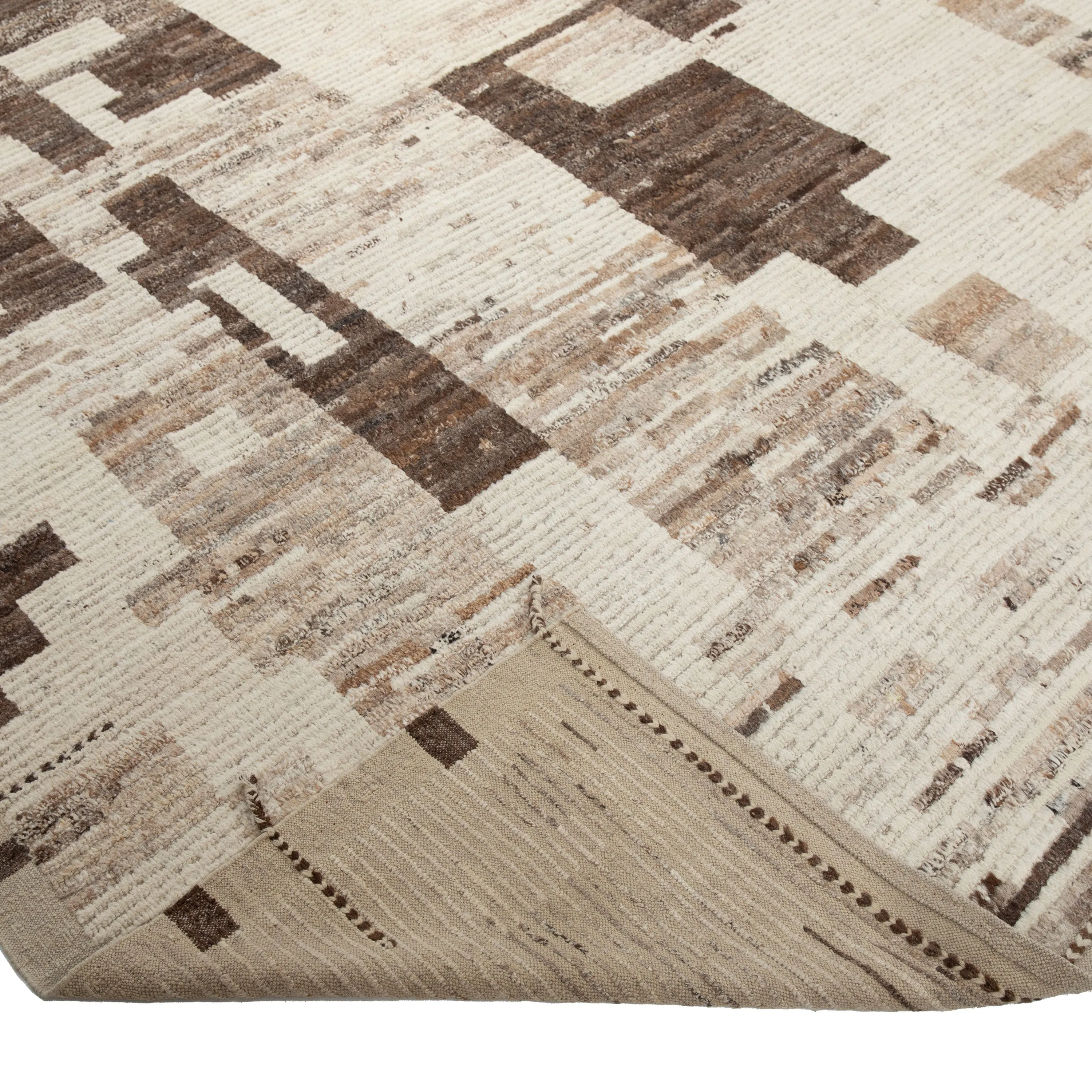 Ivory Zameen Transitional Wool Rug - 9' x 12'4"