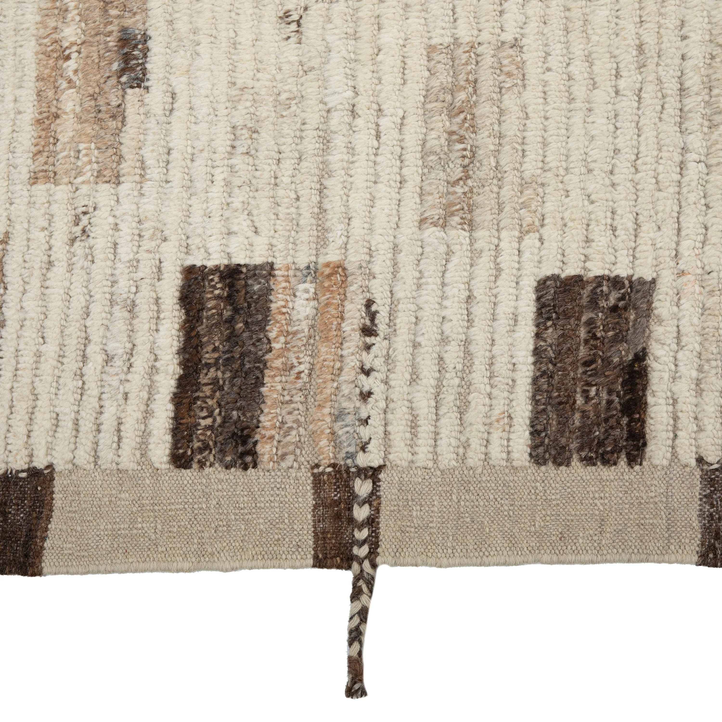 Ivory Zameen Transitional Wool Rug - 9' x 12'4"