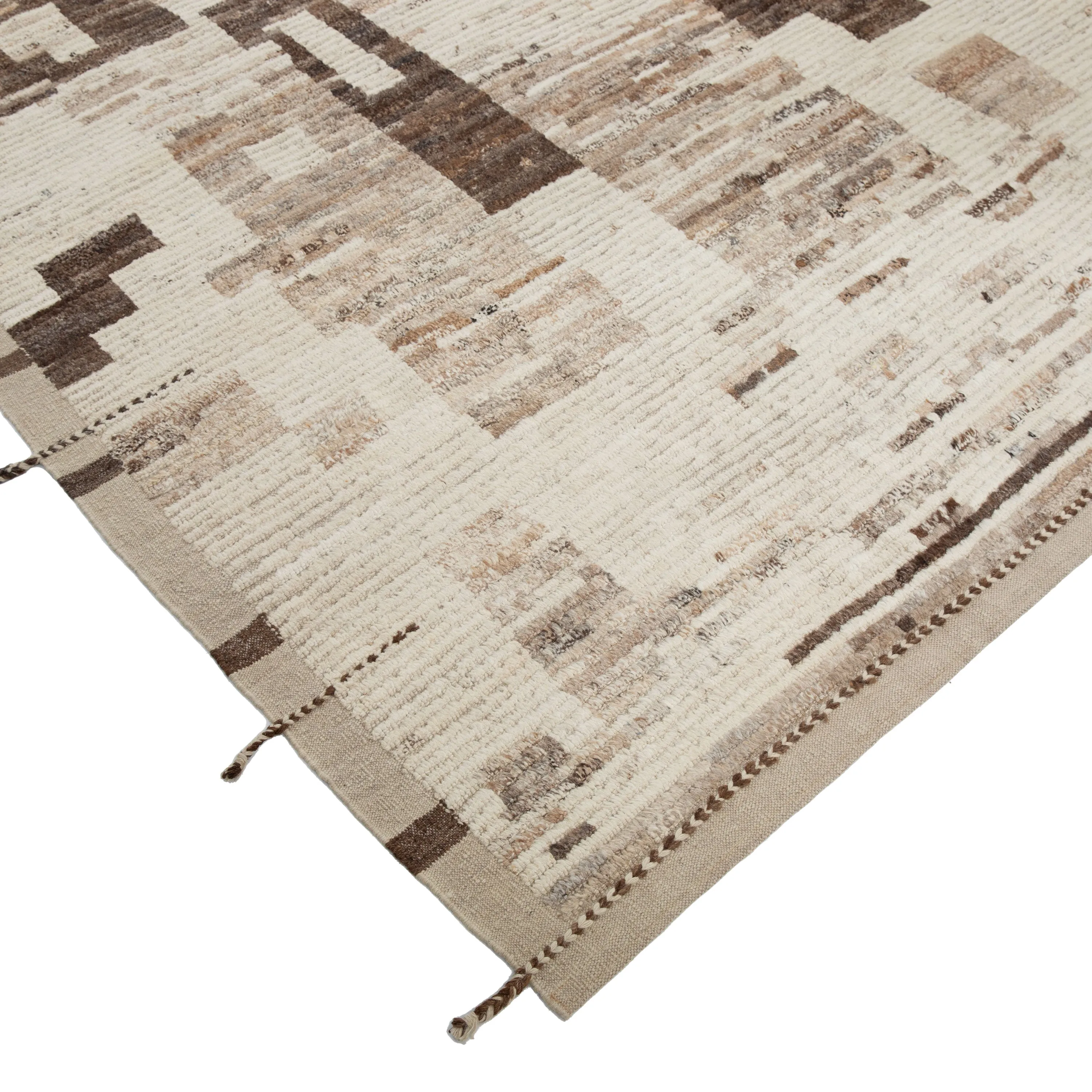 Ivory Zameen Transitional Wool Rug - 9' x 12'4"