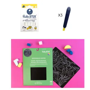 Jaq Jaq Bird Creative Essentials Set - White ButterStix®, Holders, and Reusable Paper