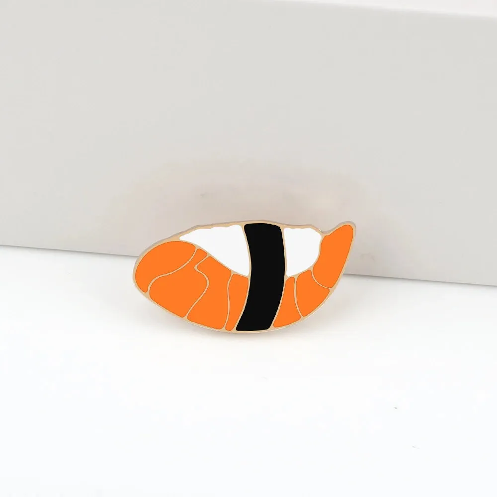 Kawaii Japanese Food Lapel Pins 🍣🥢 Cute Salmon Sushi & Ramen Brooches ✨ Fun Enamel Badges for Kids & Girls 🎀 Adorable Jewelry Gift!