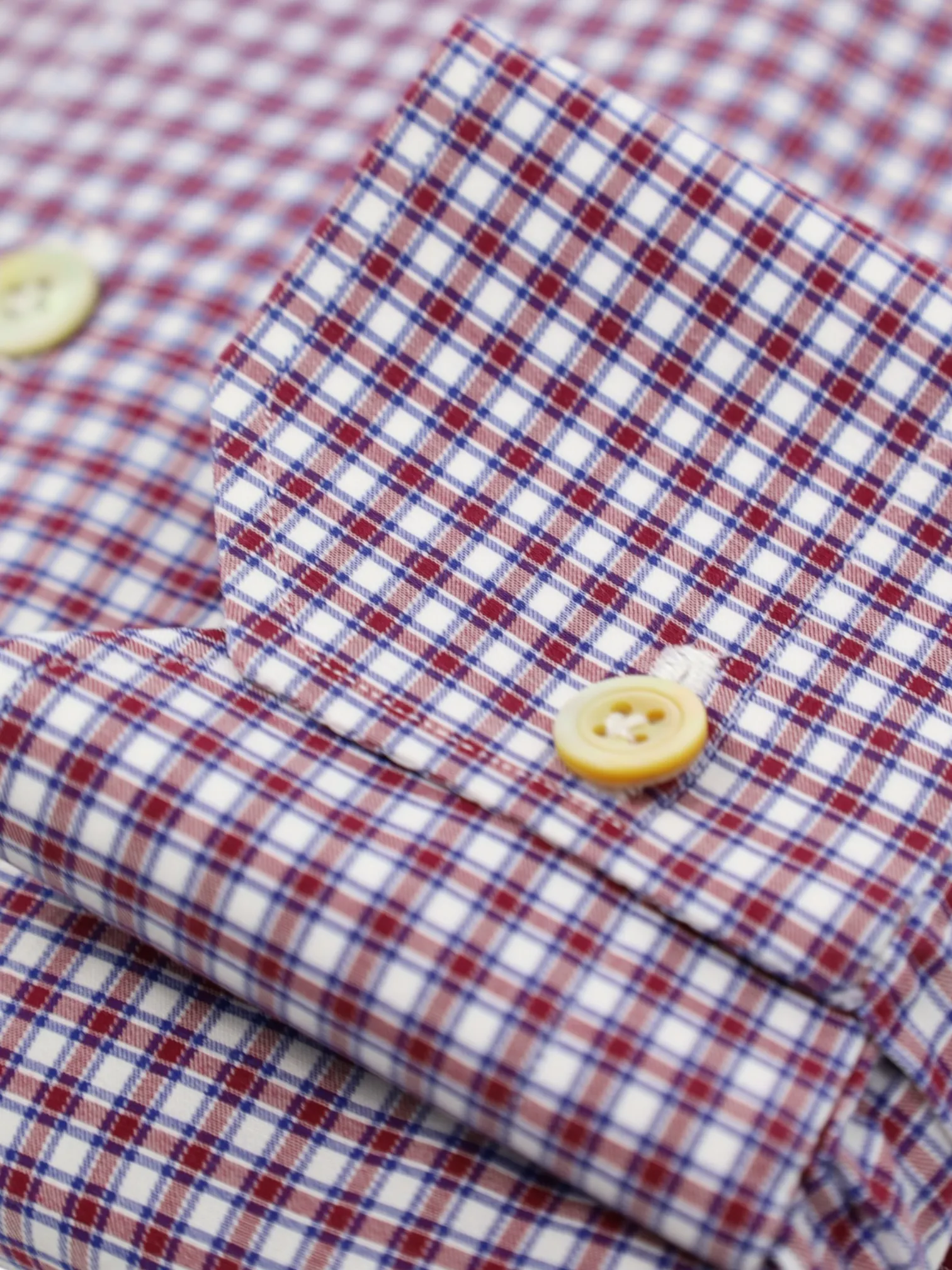 Kiton Red Geomteric Cotton Shirt