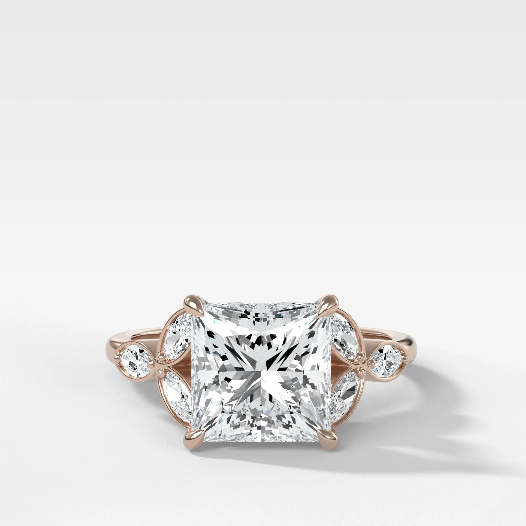 Laurel Engagement Ring With Princess Cut Diamond
