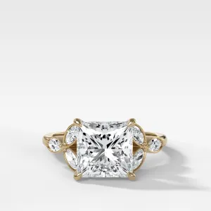 Laurel Engagement Ring With Princess Cut Diamond