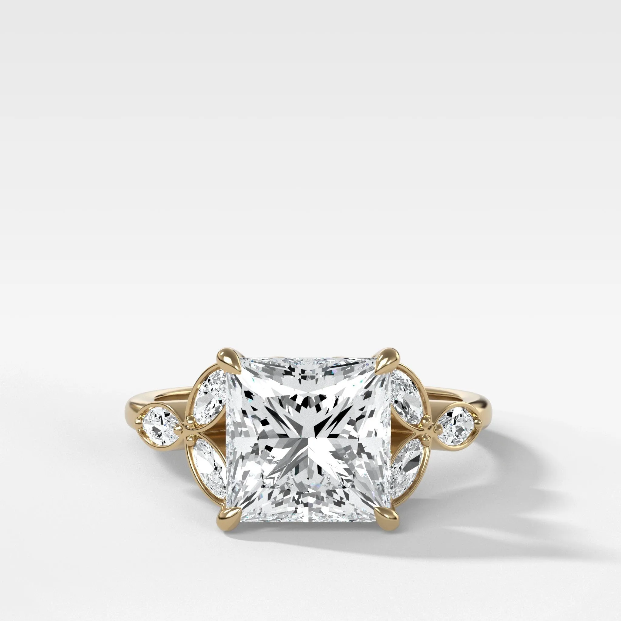 Laurel Engagement Ring With Princess Cut Diamond