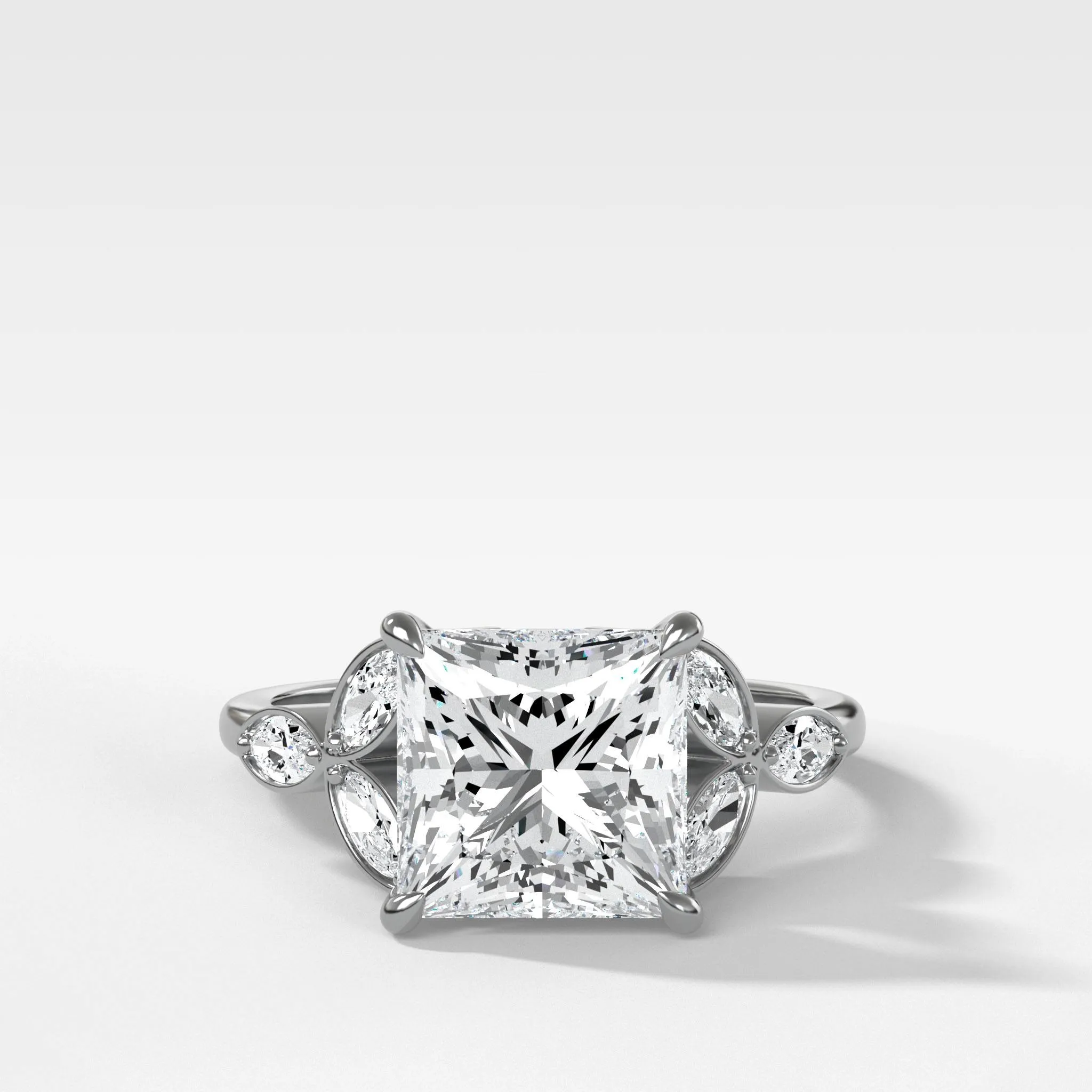 Laurel Engagement Ring With Princess Cut Diamond