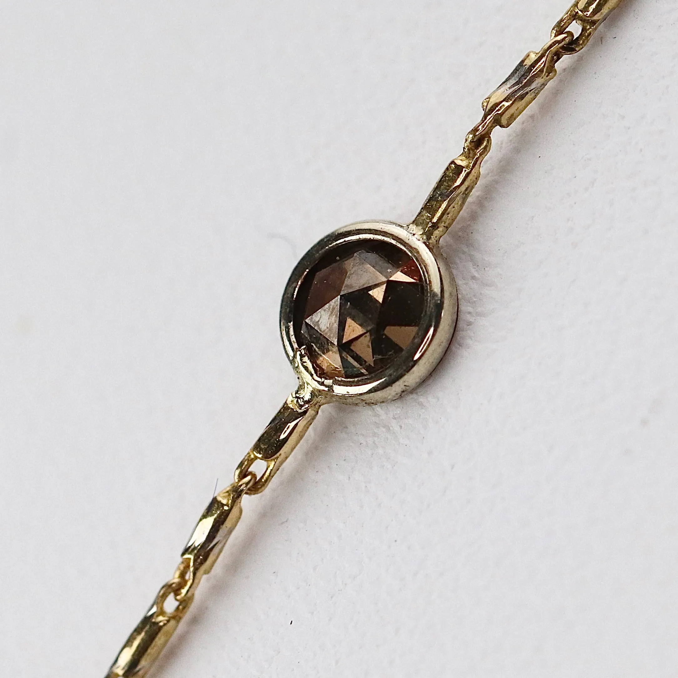 LAYAWAY: PAYMENT 2 OF 6: 2.50ctw Rose cut diamonds by the yard necklace in 18k yellow gold
