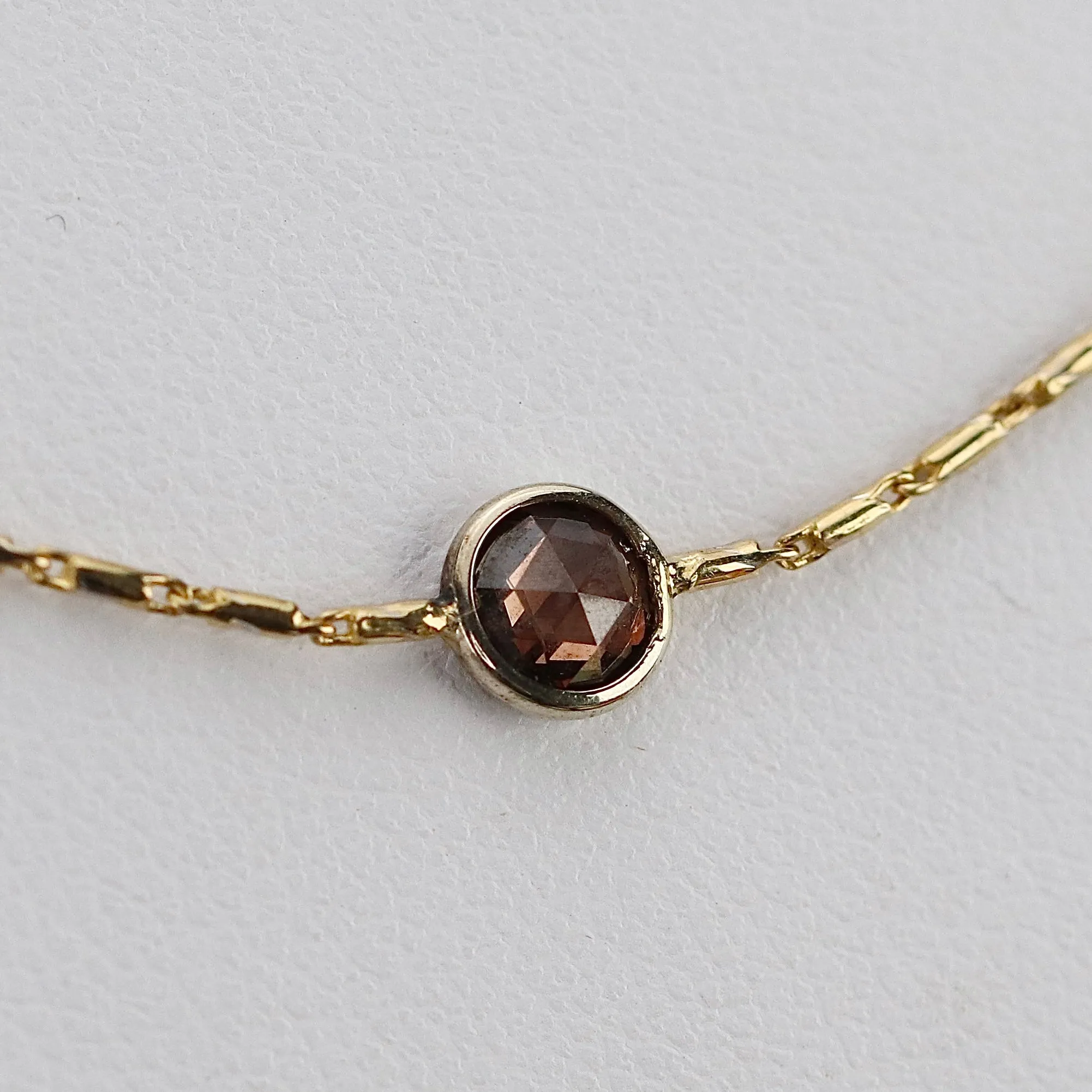 LAYAWAY: PAYMENT 2 OF 6: 2.50ctw Rose cut diamonds by the yard necklace in 18k yellow gold