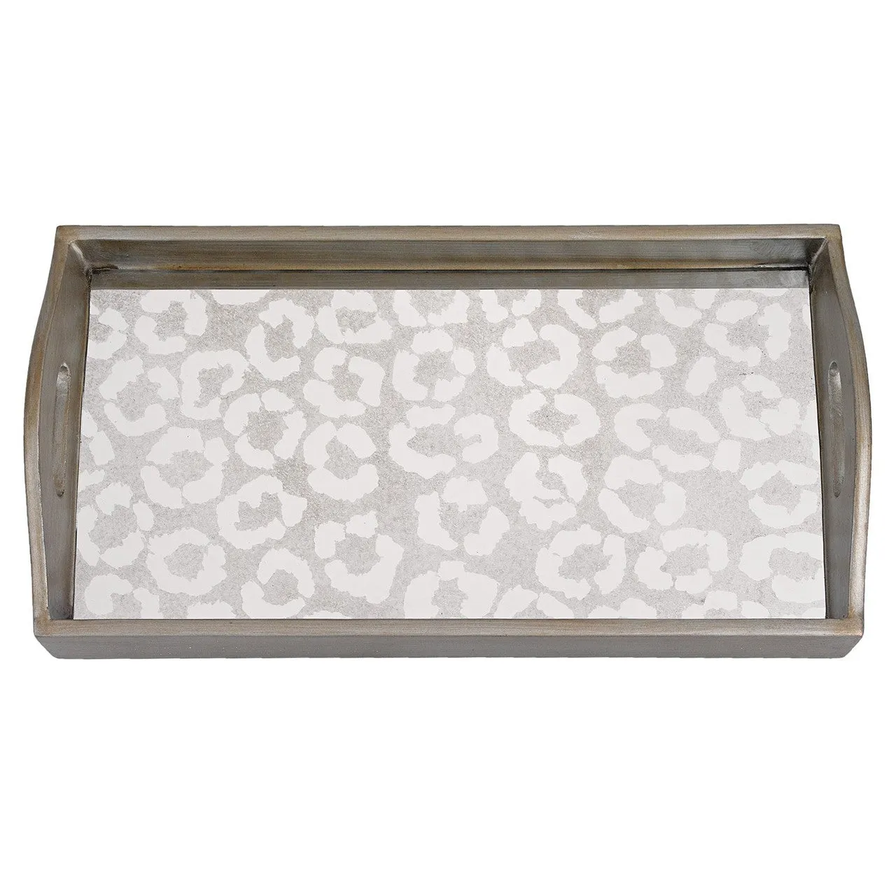 Leopard Mirror Sm Rectangle Tray