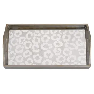 Leopard Mirror Sm Rectangle Tray