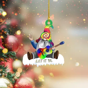 Let It Be - Hippie - Custom Shaped Ornament 05