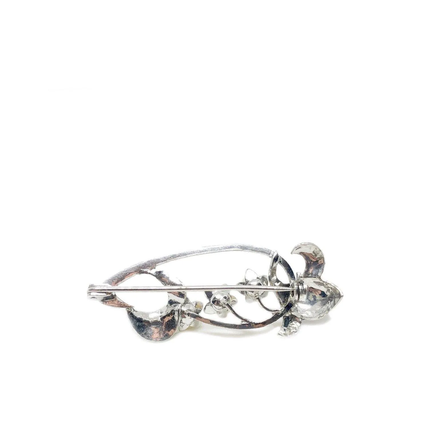 Lily of the Valley Japanese Akoya Cultured Saltwater Pearl Brooch- Sterling Silver