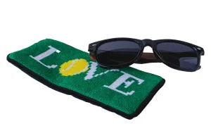 LOVE Tennis Needlepoint Eyeglass Case