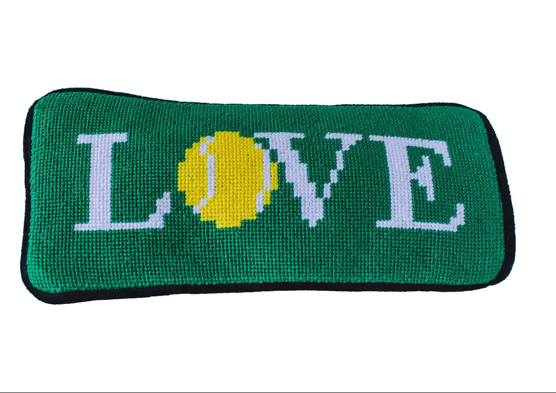 LOVE Tennis Needlepoint Eyeglass Case