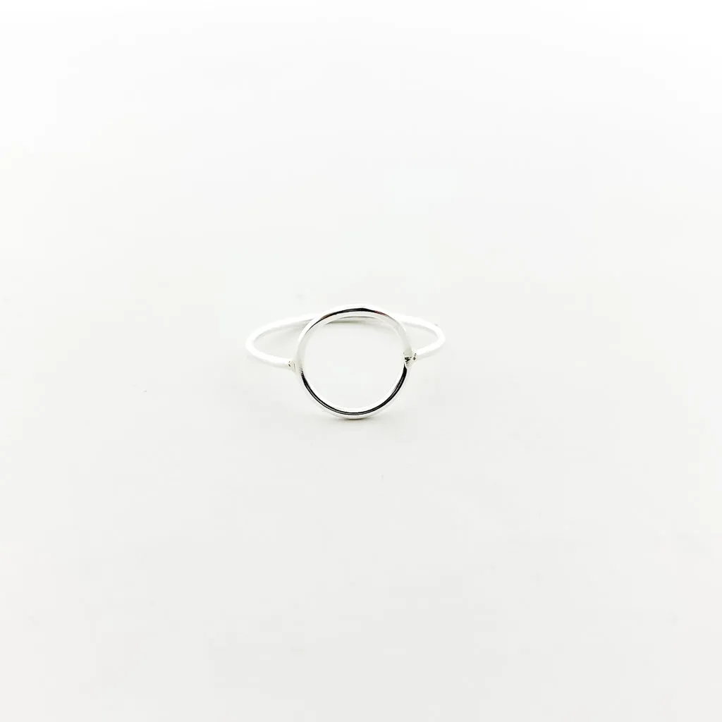 Luna Circle Ring | Silver