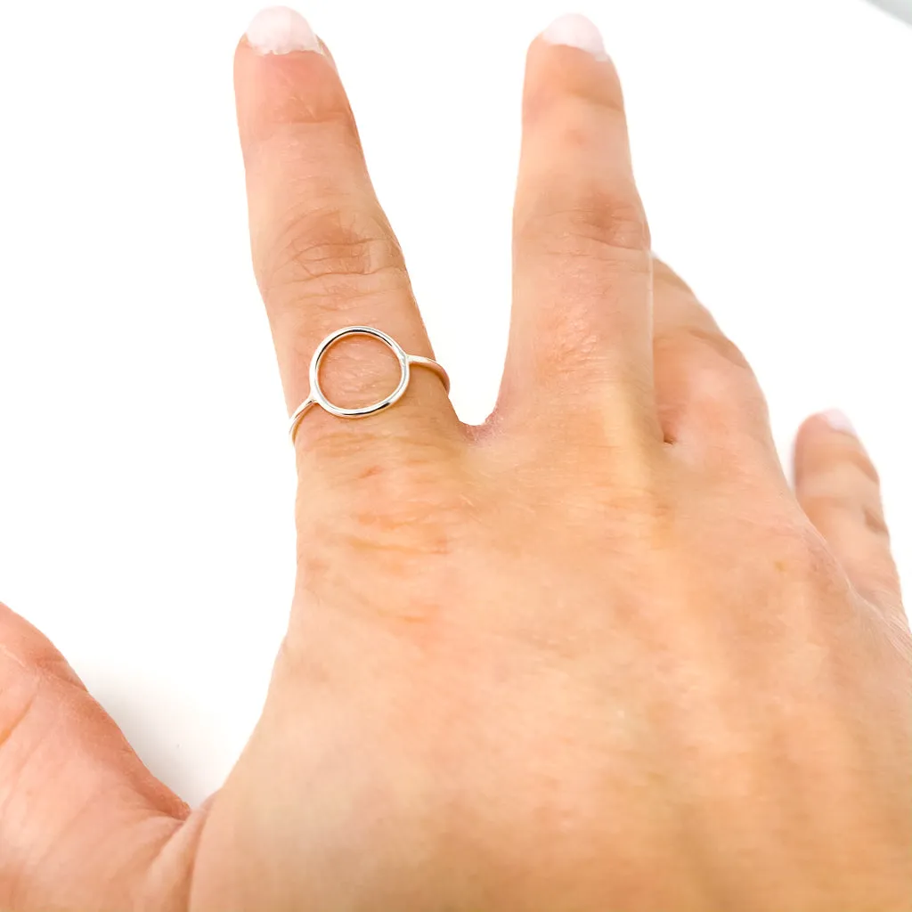 Luna Circle Ring | Silver