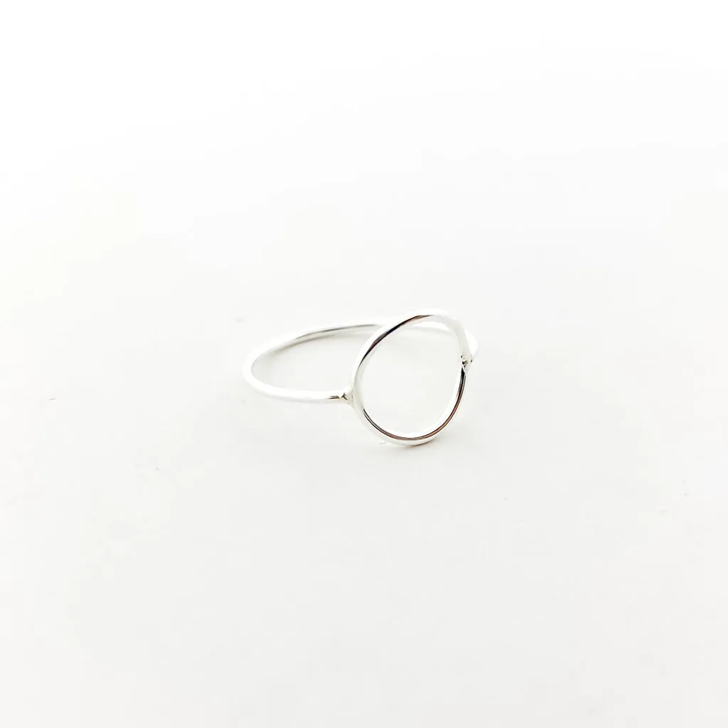 Luna Circle Ring | Silver