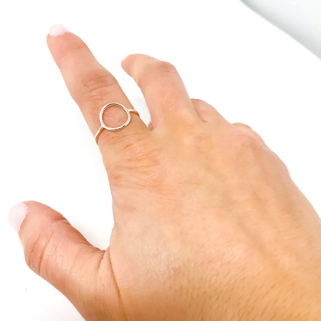 Luna Circle Ring | Silver