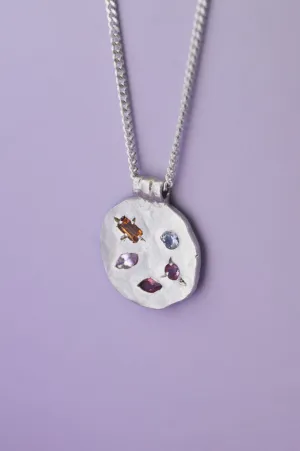 Marlee Sapphire & Beryl Silver Necklace 735-2