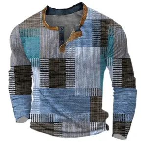 Men’s Eye-Catching 3D Graphic Long Sleeve Tee