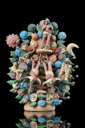 Miniatre Clay Tree of Life Mexican Dances