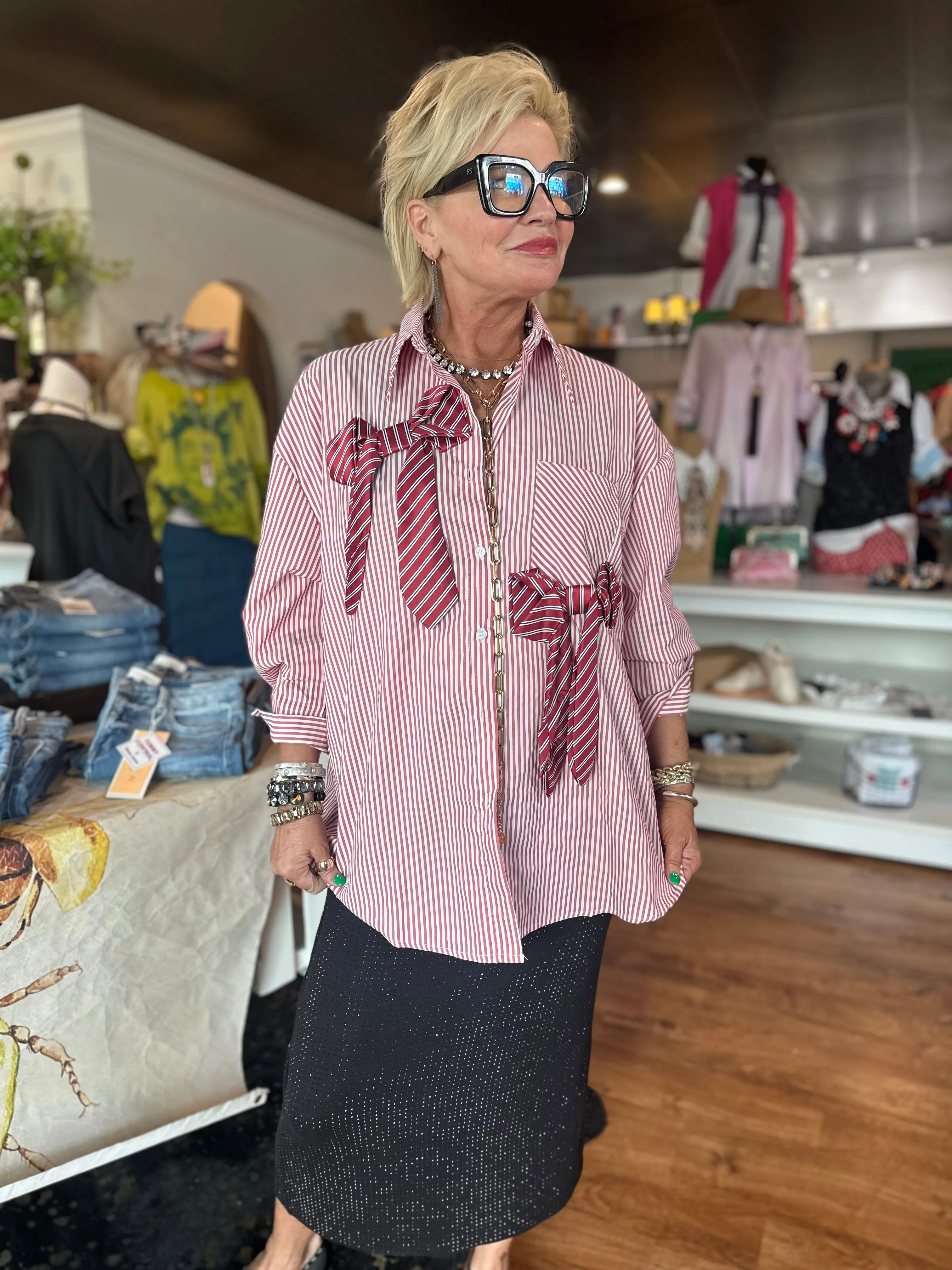 Miss Independent Button-Up Top