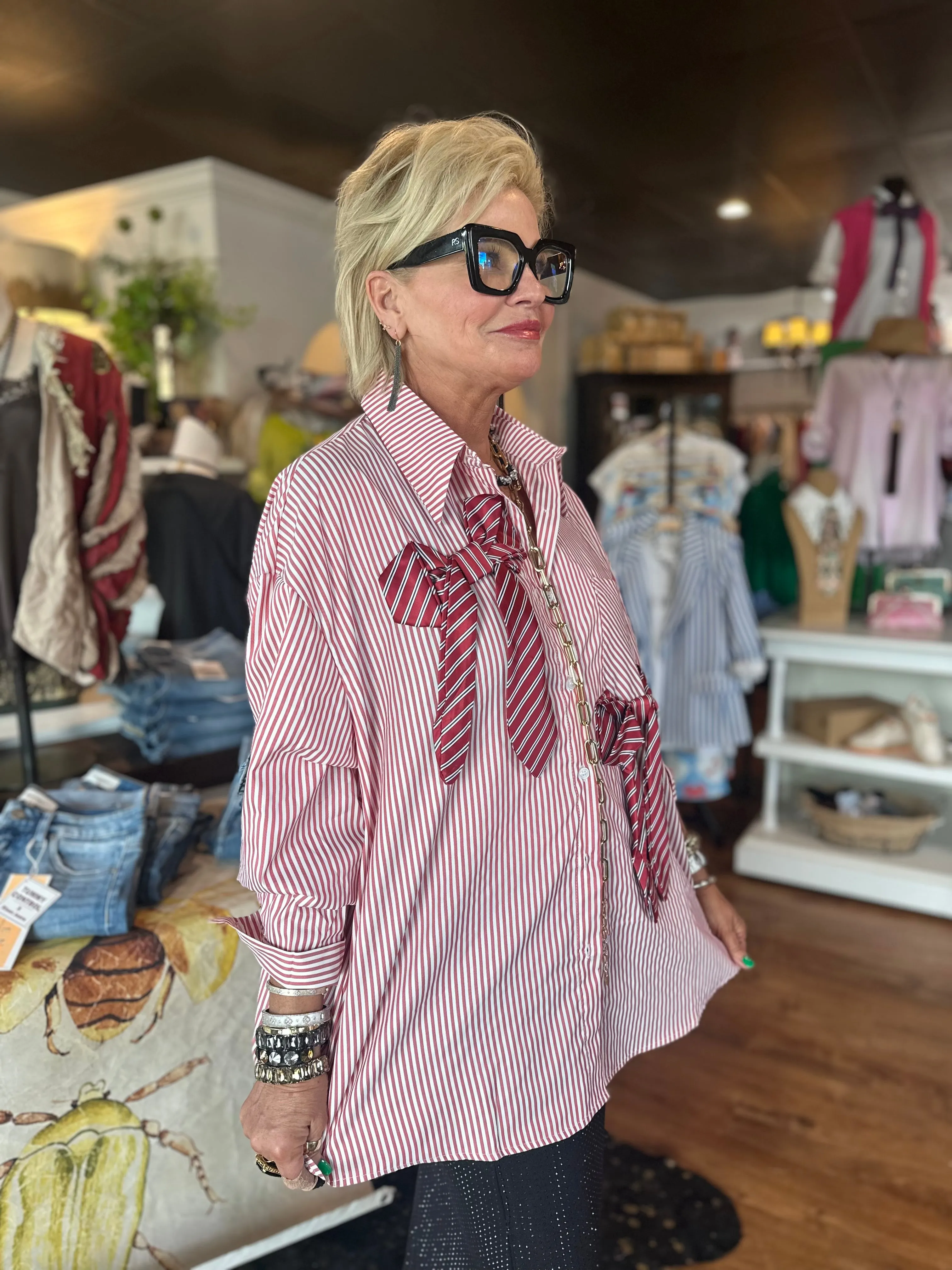 Miss Independent Button-Up Top