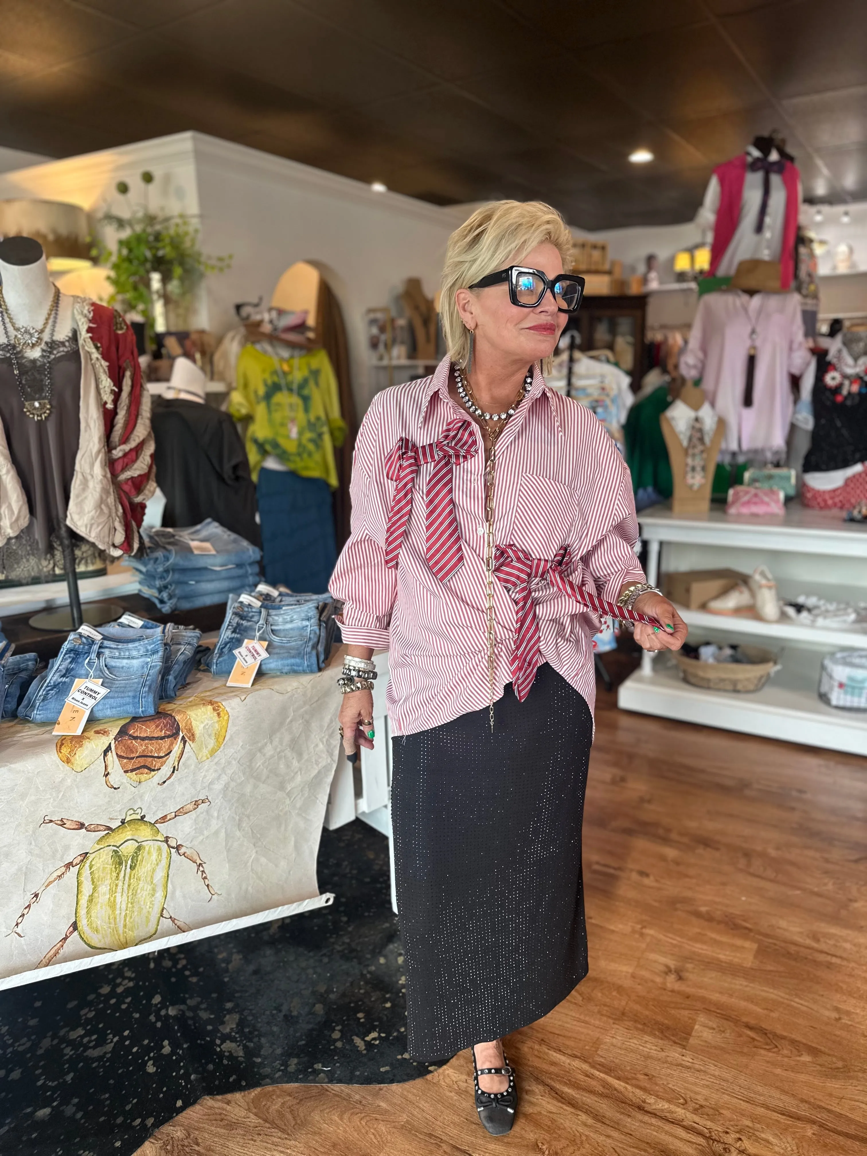 Miss Independent Button-Up Top