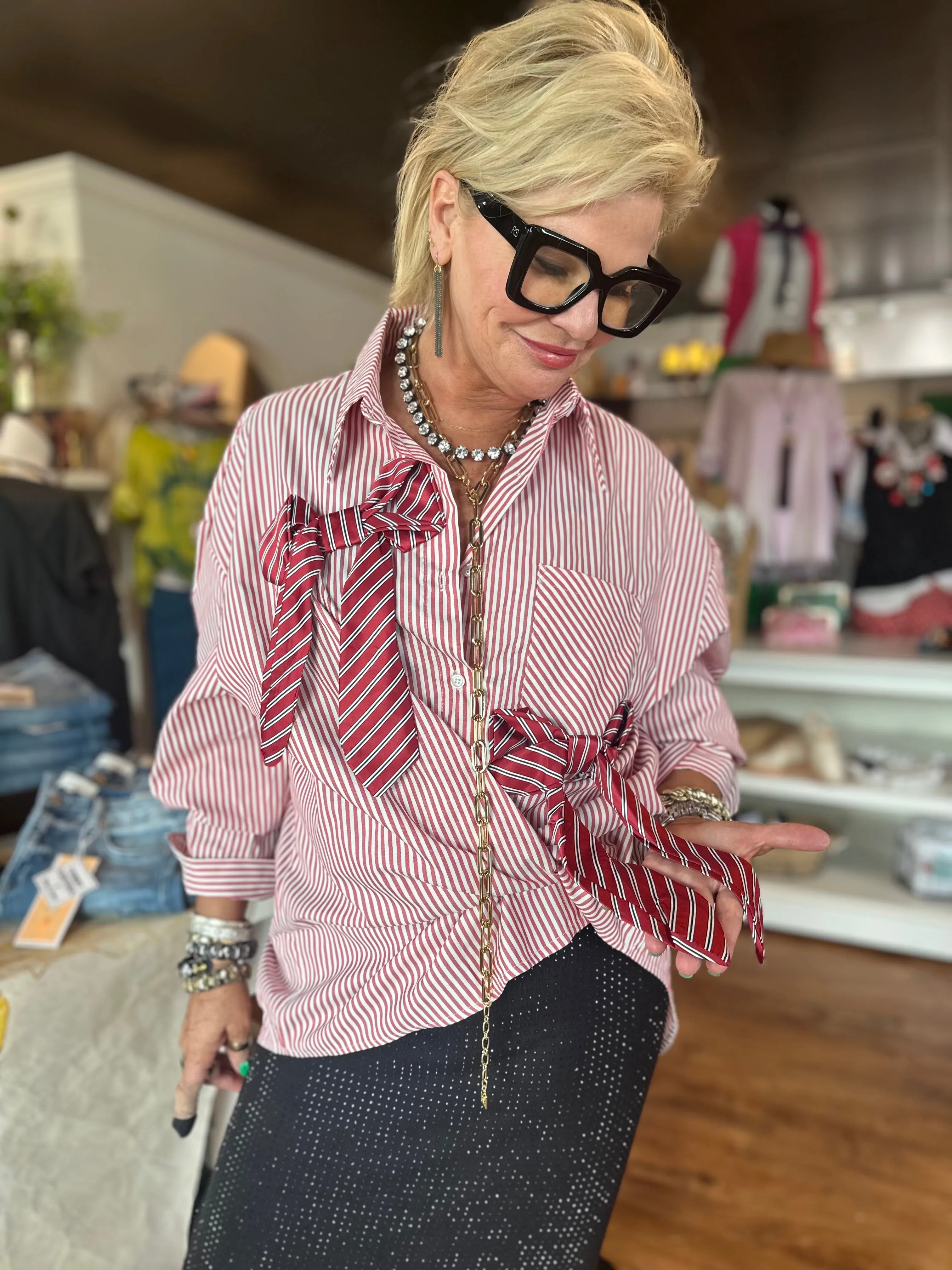 Miss Independent Button-Up Top
