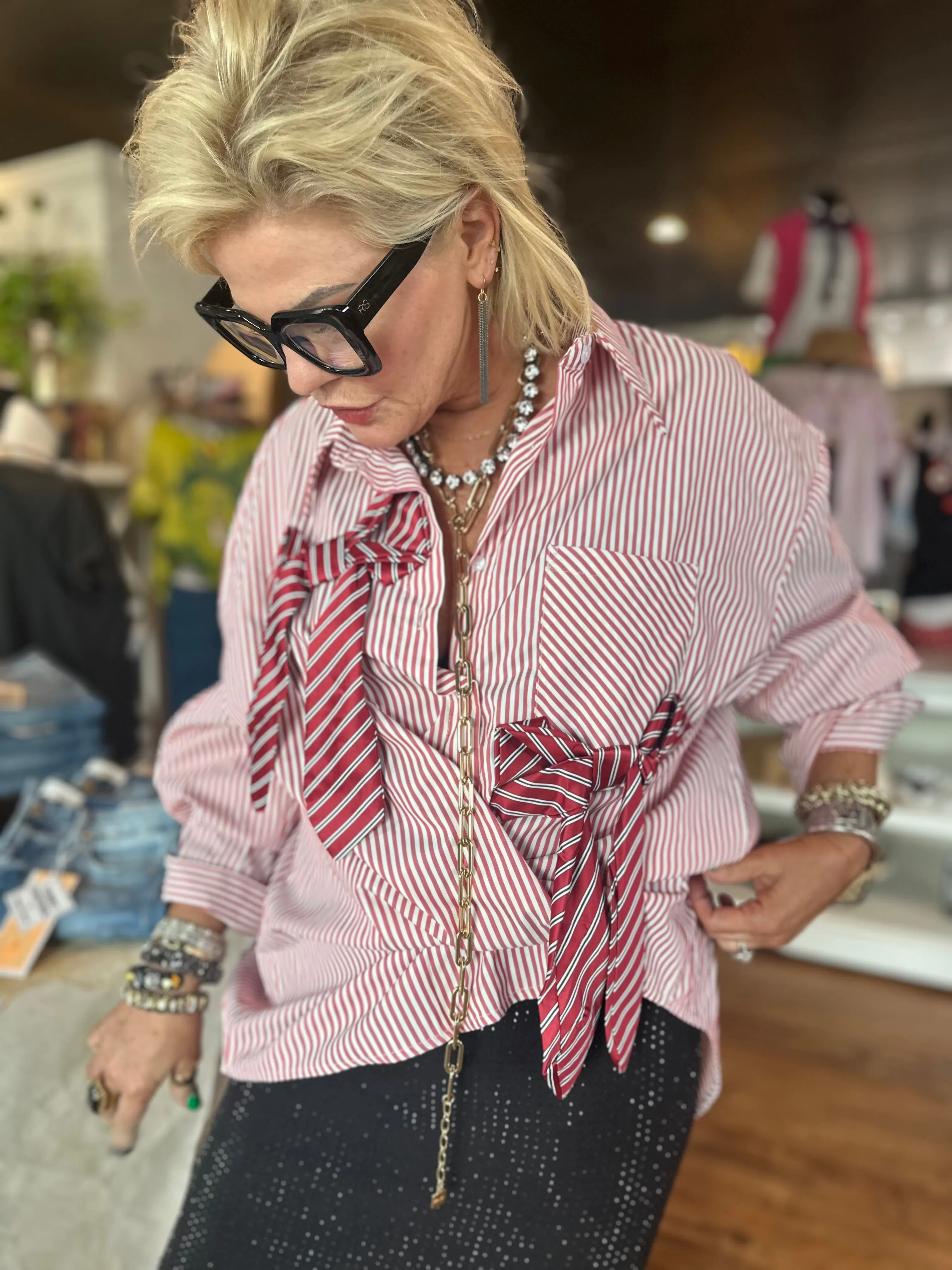 Miss Independent Button-Up Top
