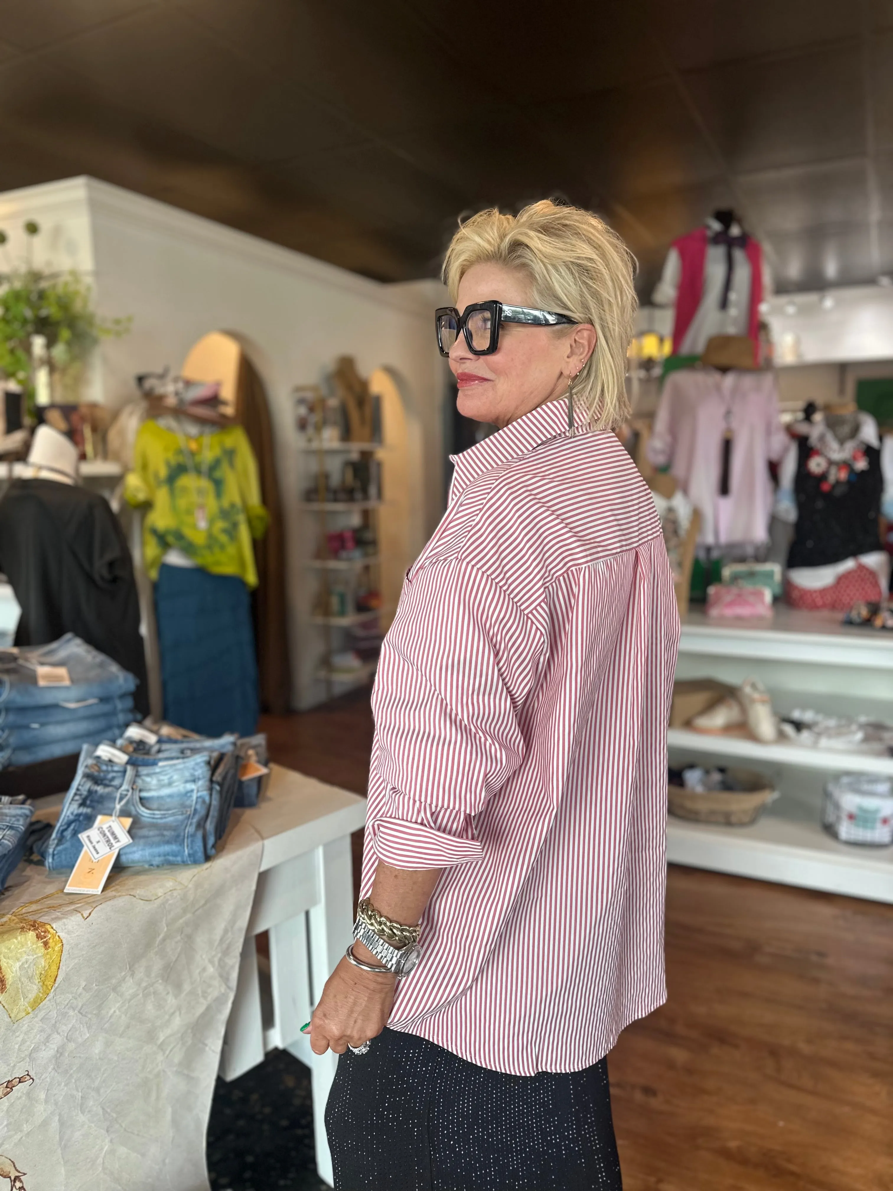 Miss Independent Button-Up Top