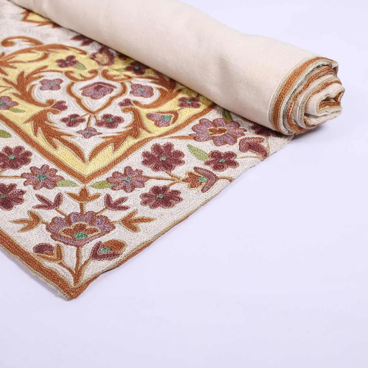 MODERN ART FLORAL SILK RUG 4 X 2.5 FT