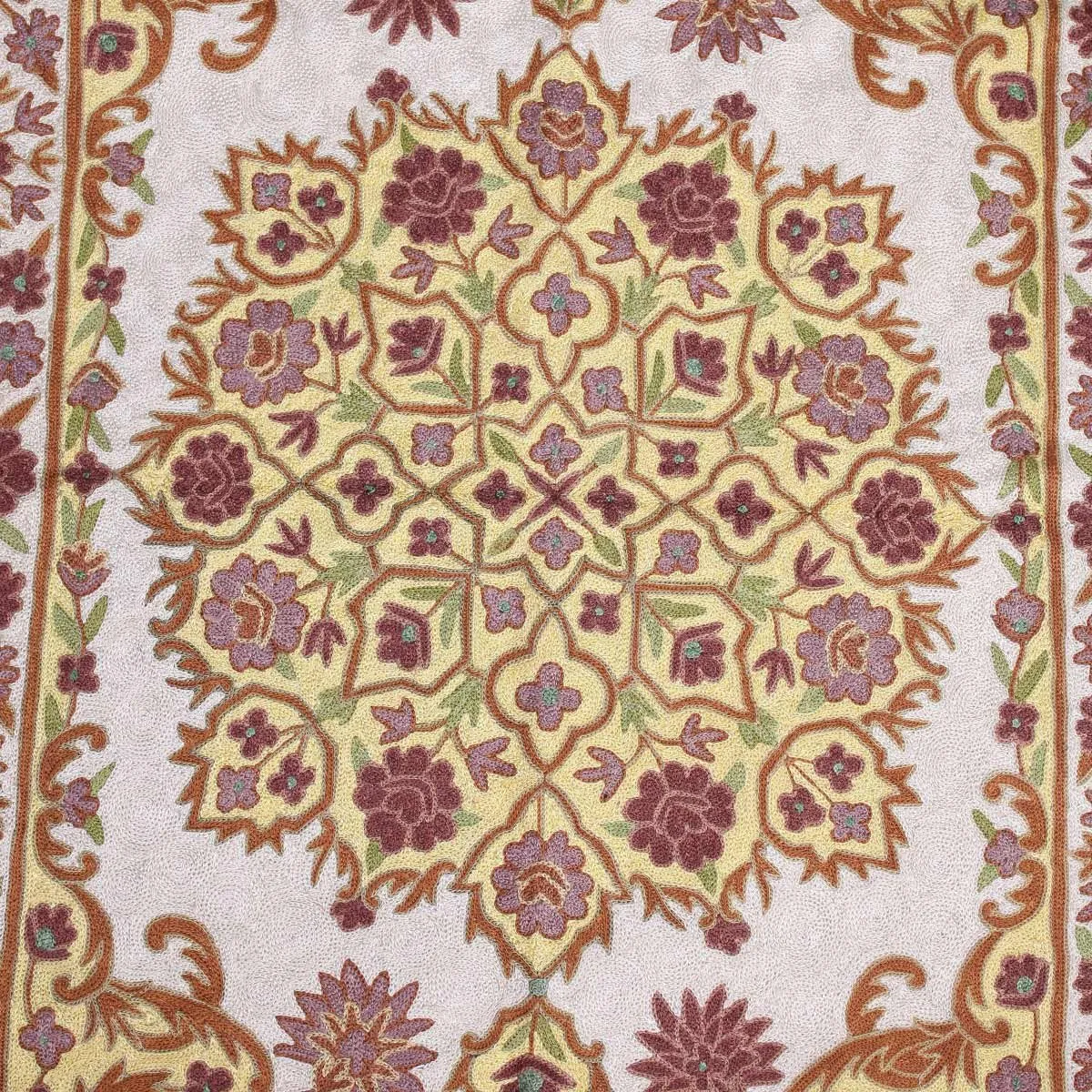 MODERN ART FLORAL SILK RUG 4 X 2.5 FT