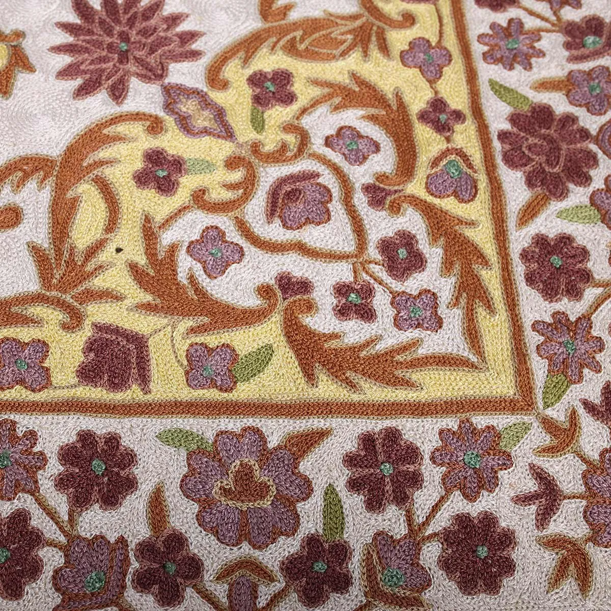 MODERN ART FLORAL SILK RUG 4 X 2.5 FT