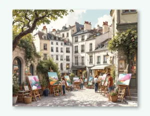 Montmartre's Artistic Haven Wall Art Poster
