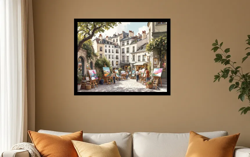Montmartre's Artistic Haven Wall Art Poster