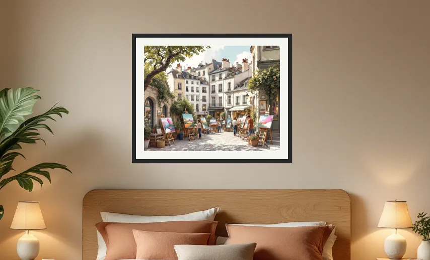 Montmartre's Artistic Haven Wall Art Poster