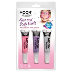 Moon Creations Face & Body Paints And Brush, Princess