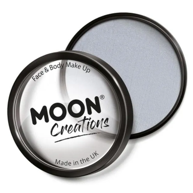 Moon Creations Pro Face Paint Cake Pot, Light Grey