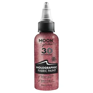 Moon Glitter Holographic Glitter Fabric Paint, Pink