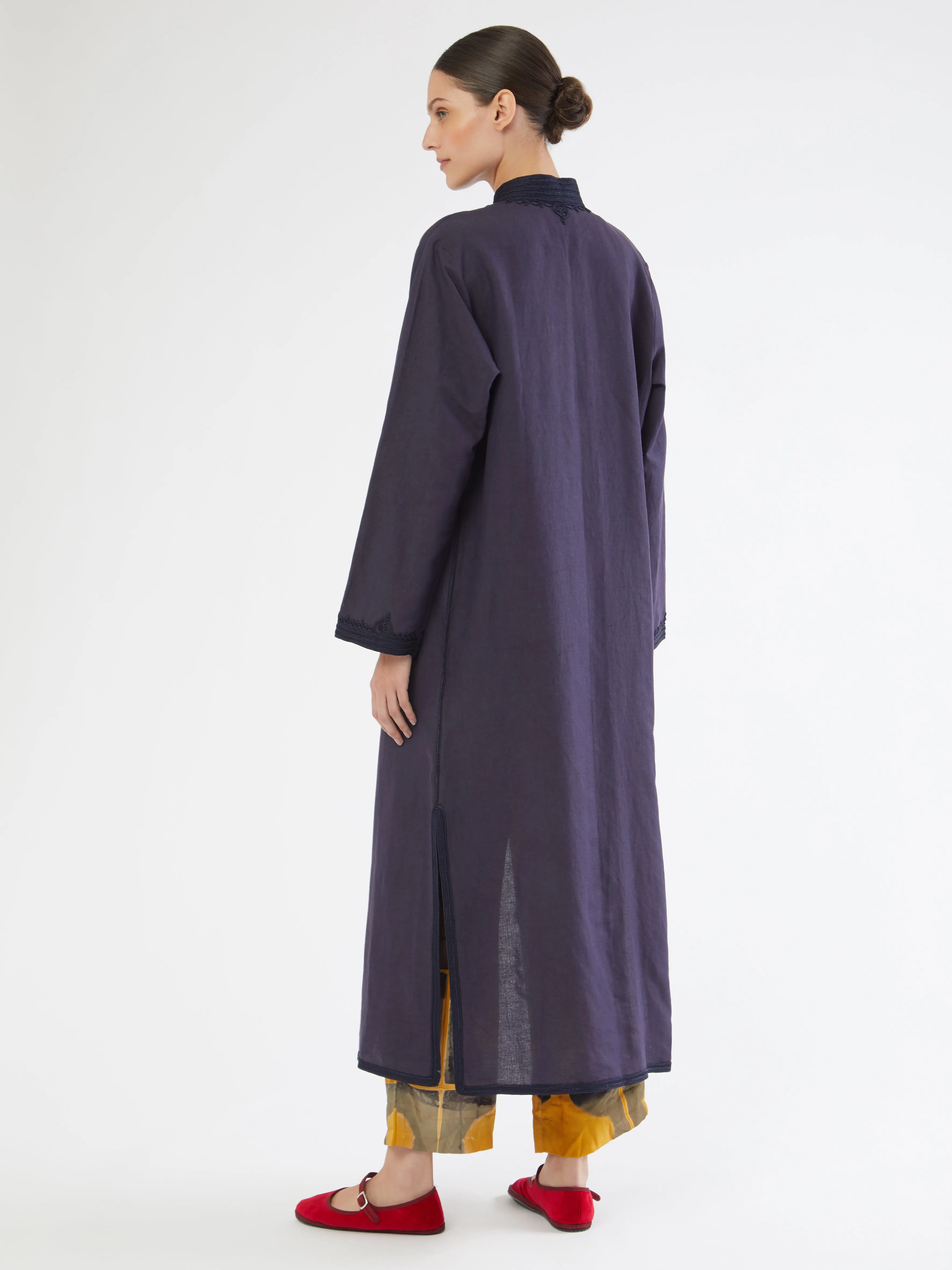 Moroccan linen coat
