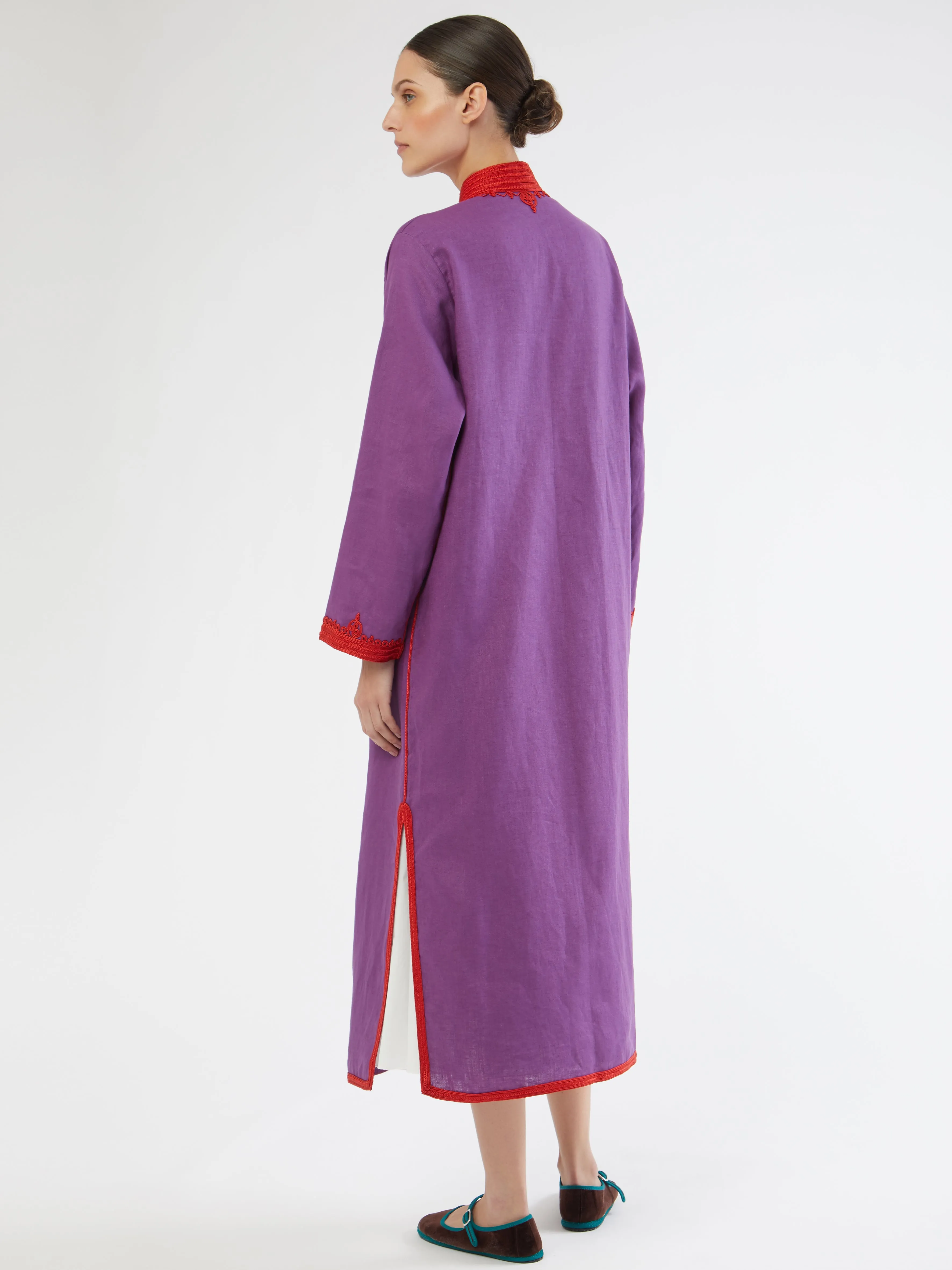 Moroccan linen coat