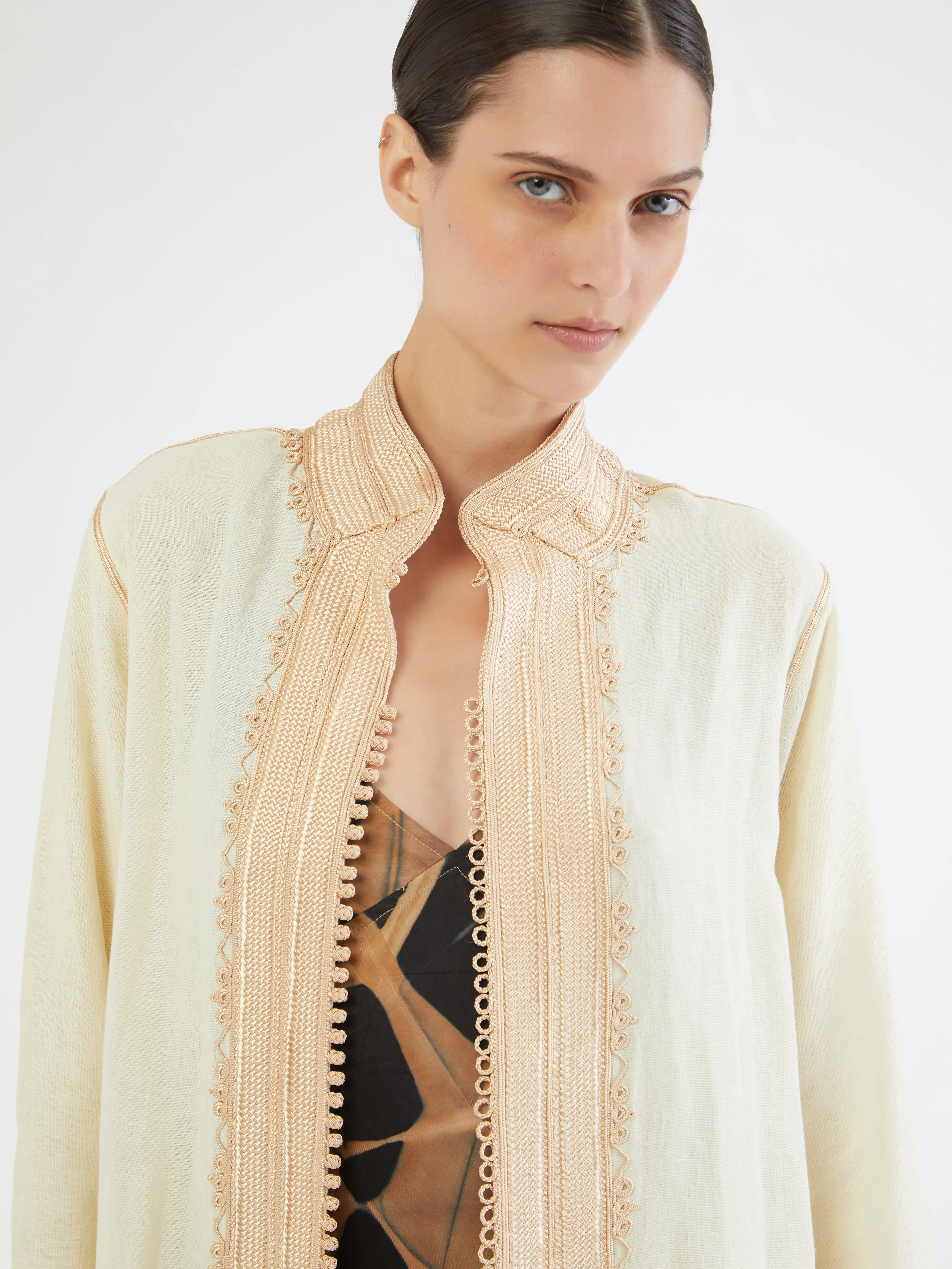 Moroccan long linen robe