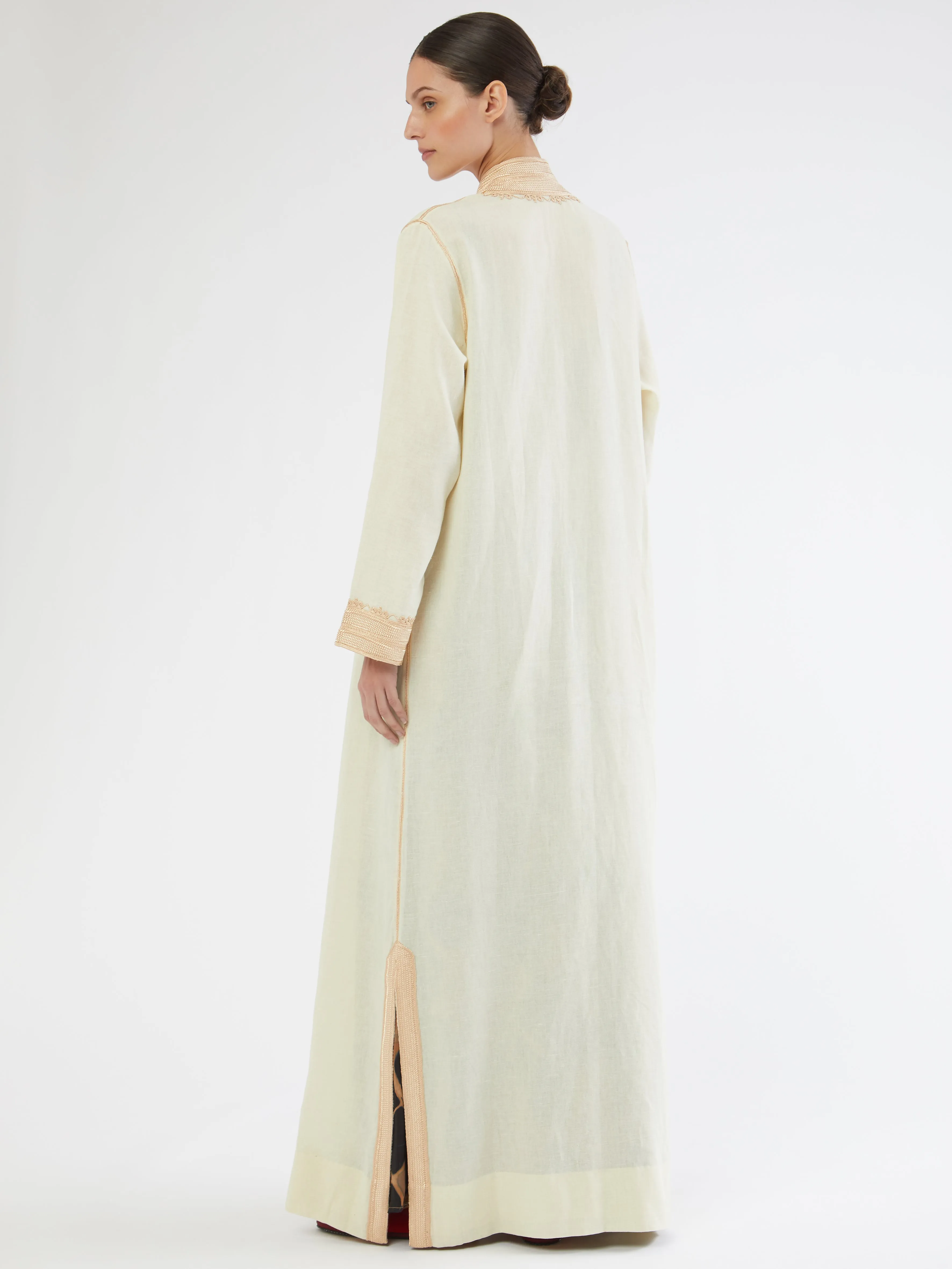 Moroccan long linen robe