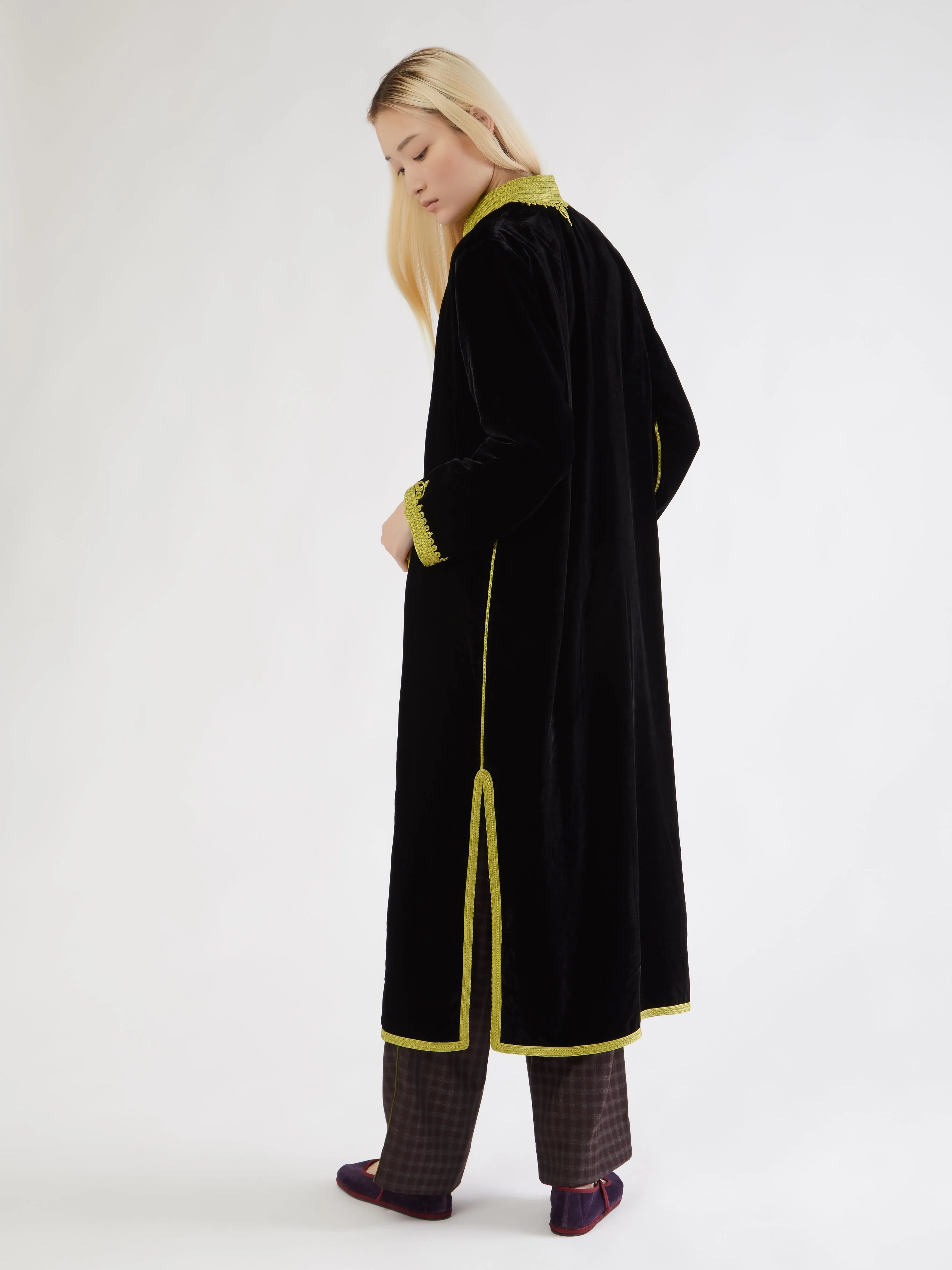 Moroccan velvet coat