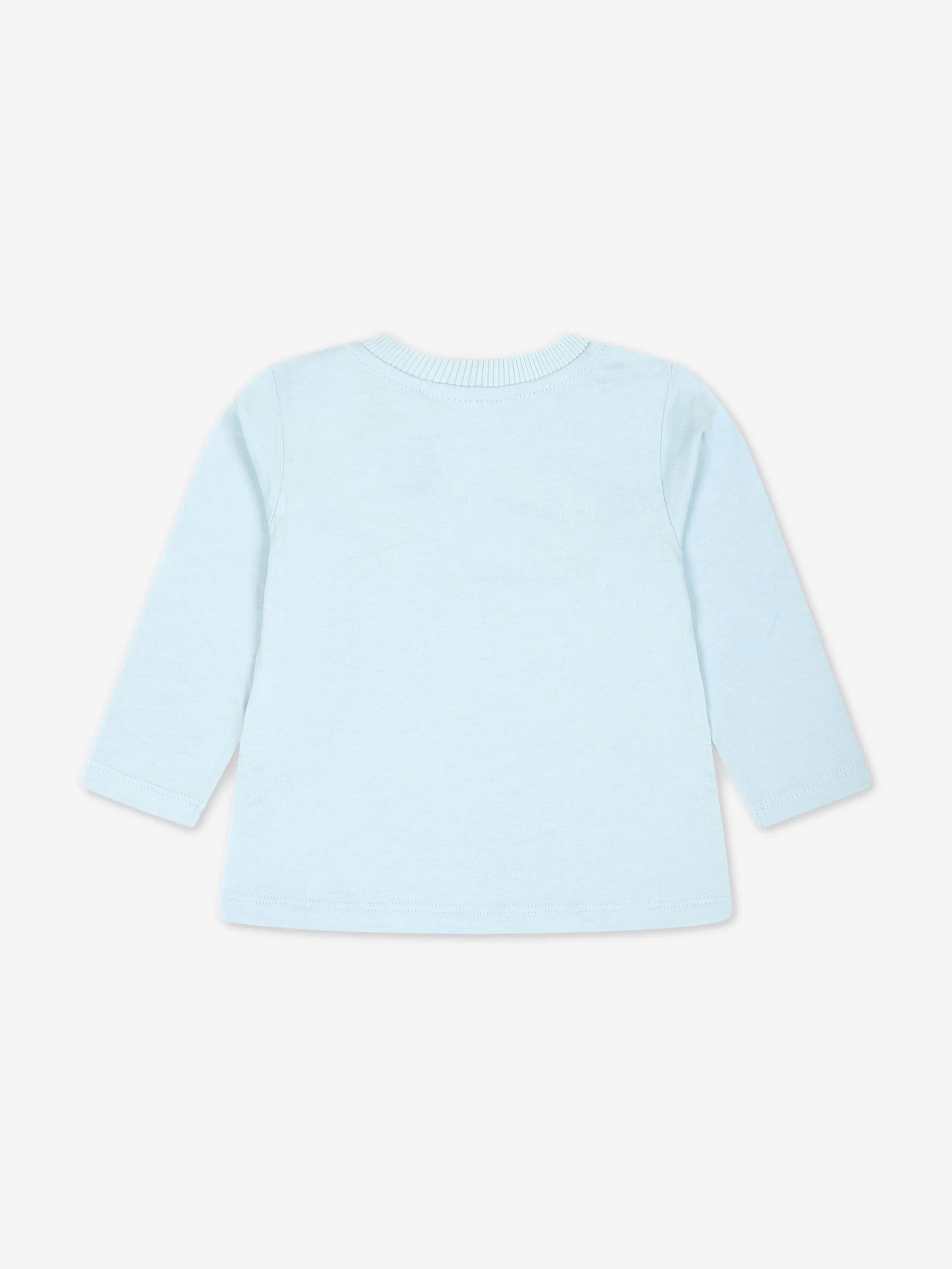 Moschino Baby Long Sleeve Logo T-Shirt in Blue