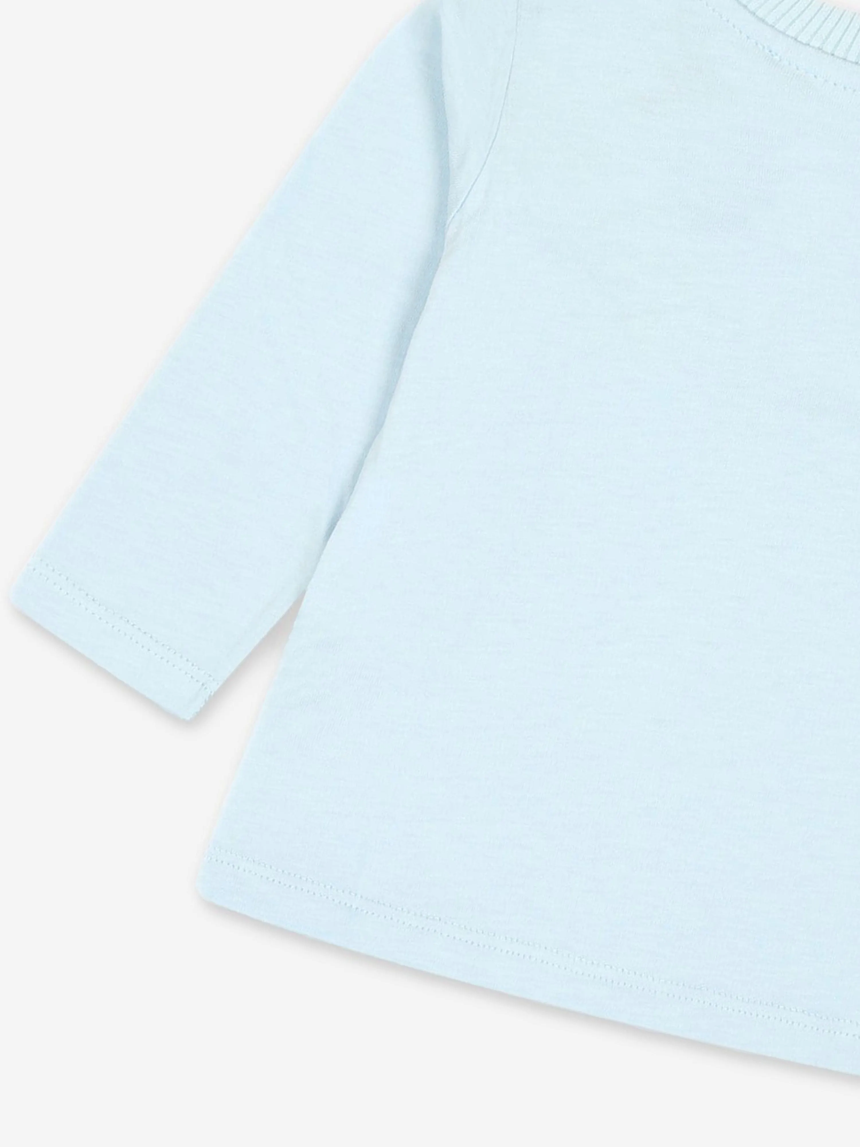 Moschino Baby Long Sleeve Logo T-Shirt in Blue